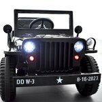 VOITURE ENFANT ÉLECTRIQUE JEEP WILLYS 1 PLACE NOIR 12 sur 15