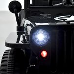 VOITURE ENFANT ÉLECTRIQUE JEEP WILLYS 1 PLACE NOIR 13 sur 15