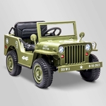 VOITURE ENFANT ÉLECTRIQUE JEEP WILLYS 1 PLACE OLIVE 1 SUR 7