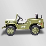 VOITURE ENFANT ÉLECTRIQUE JEEP WILLYS 1 PLACE OLIVE 4 SUR 7