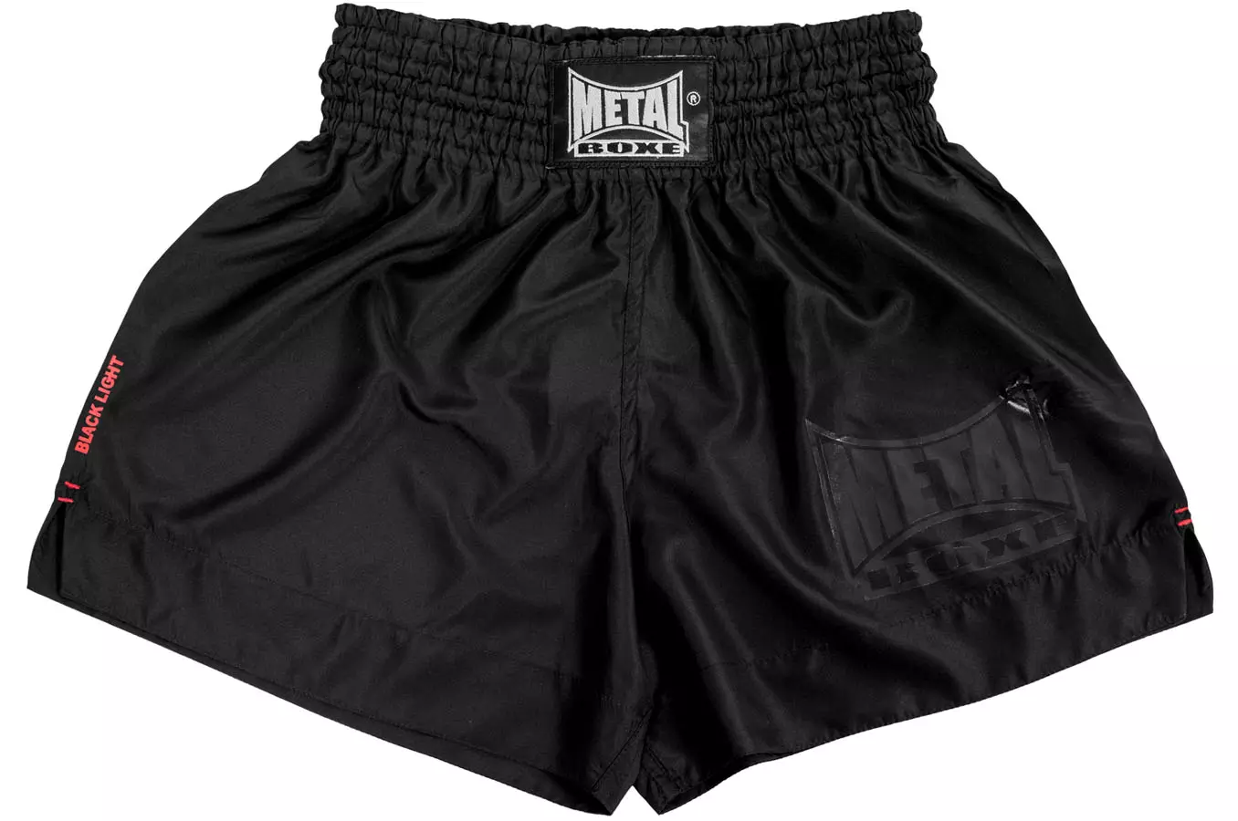 Metal boxing shorts black light