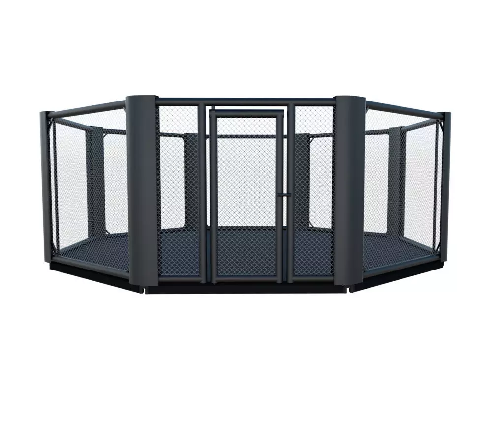 MMA training cage with 10 cm podium