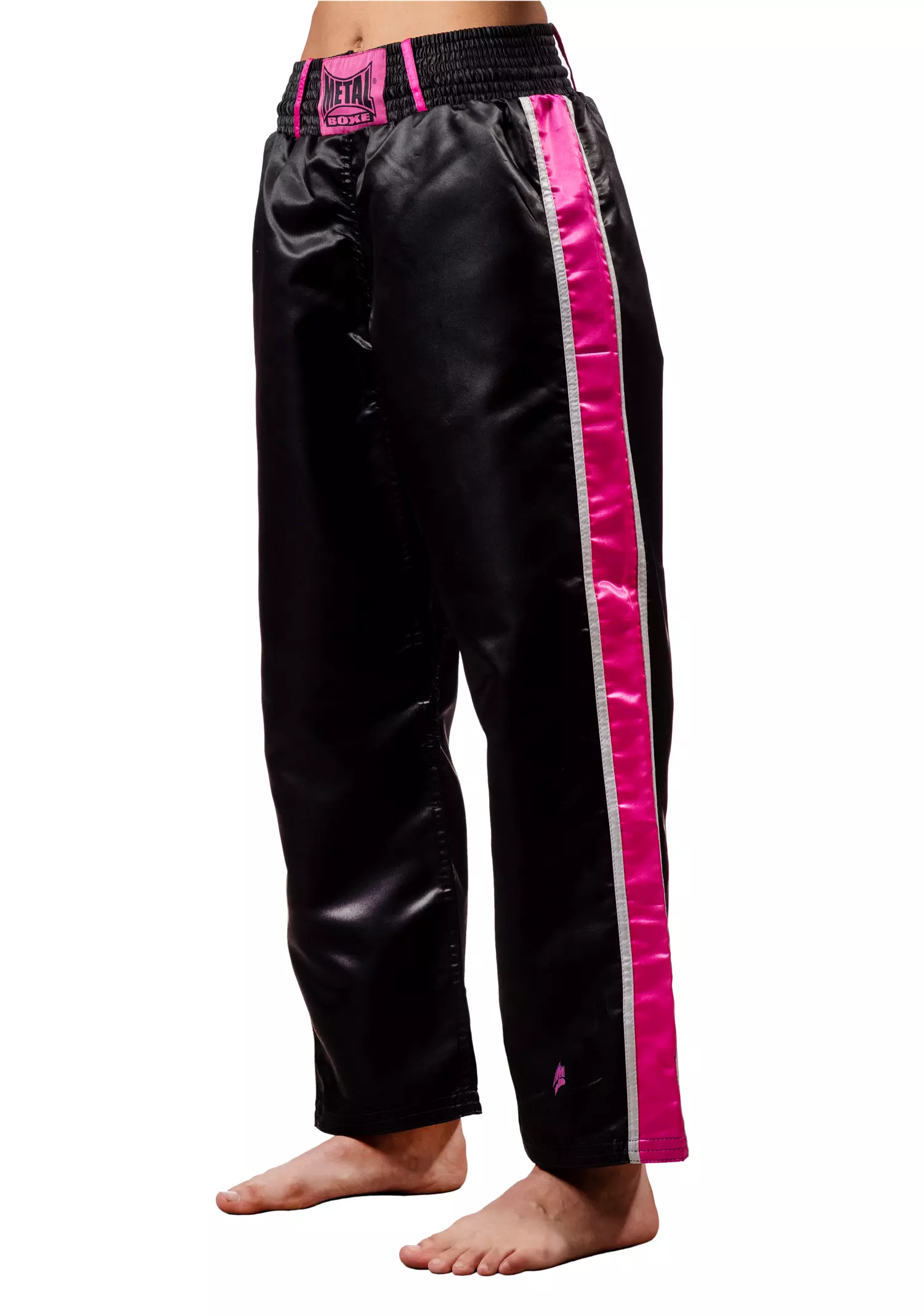 Full contact Metal boxing pants Black - fushia