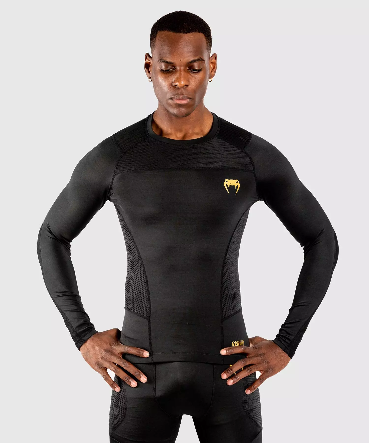 Venum G-Fit Rashguard - Long Sleeve - Black/Gold