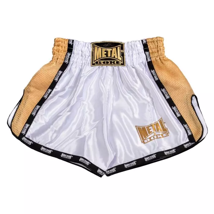 Extrem boxing shorts white and gold