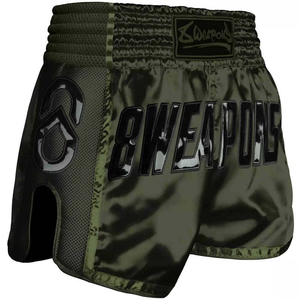 Thai boxing shorts 8 weapons super mesh Olive