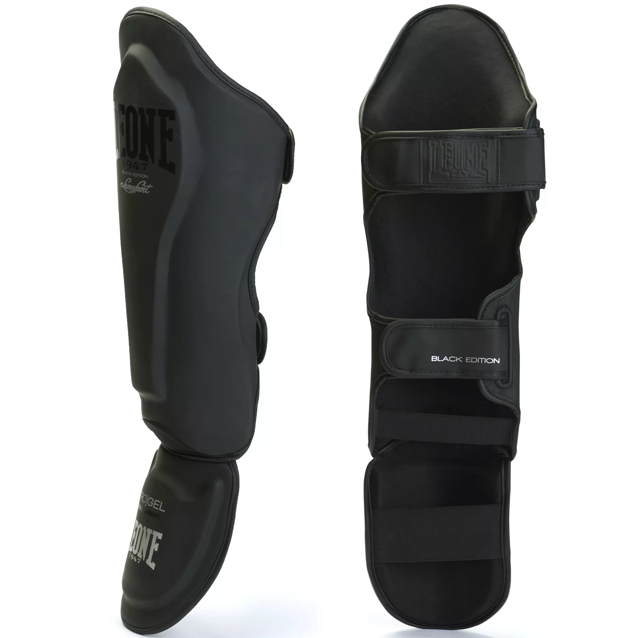 Leone shin guards black edition