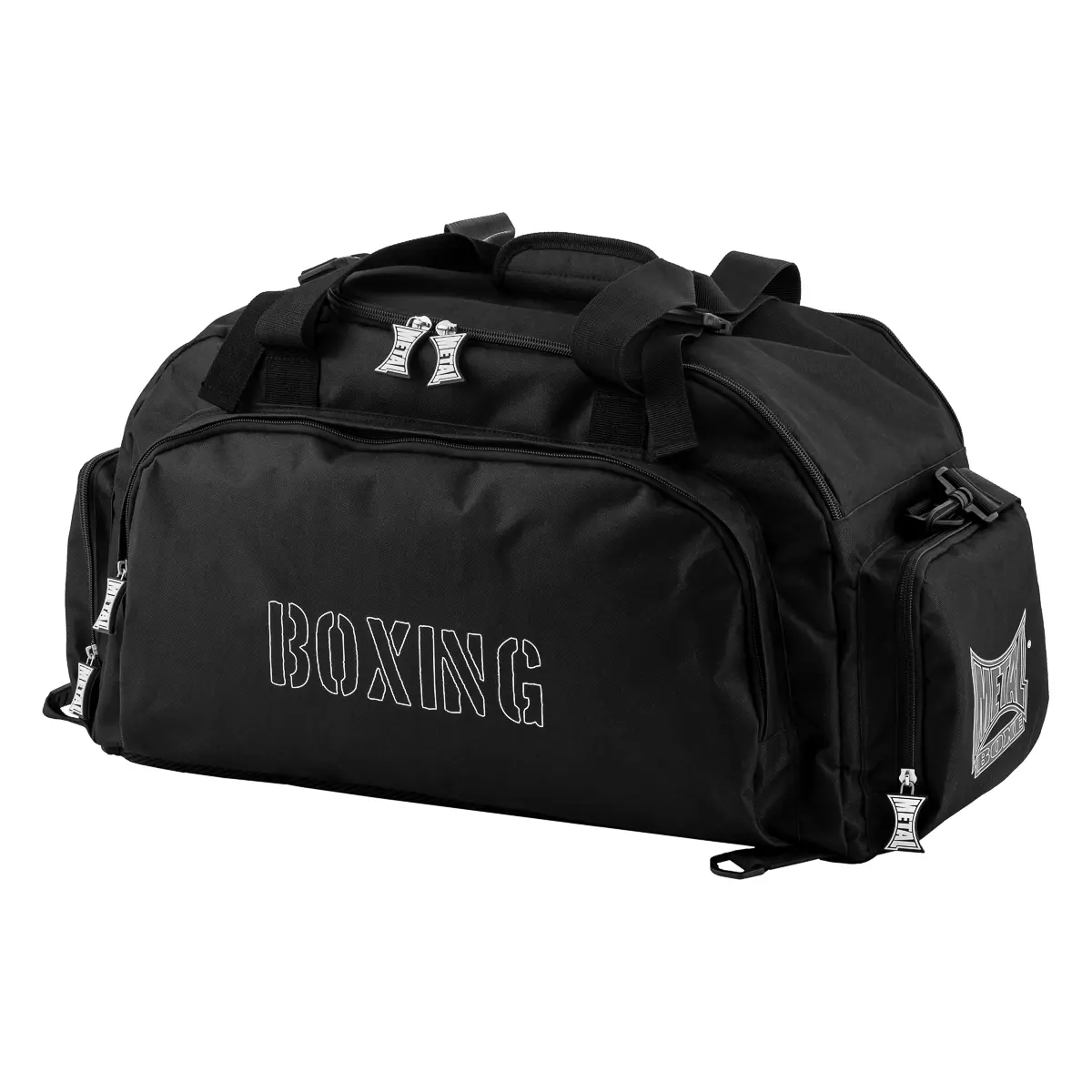 Metal boxing convertible sports bag
