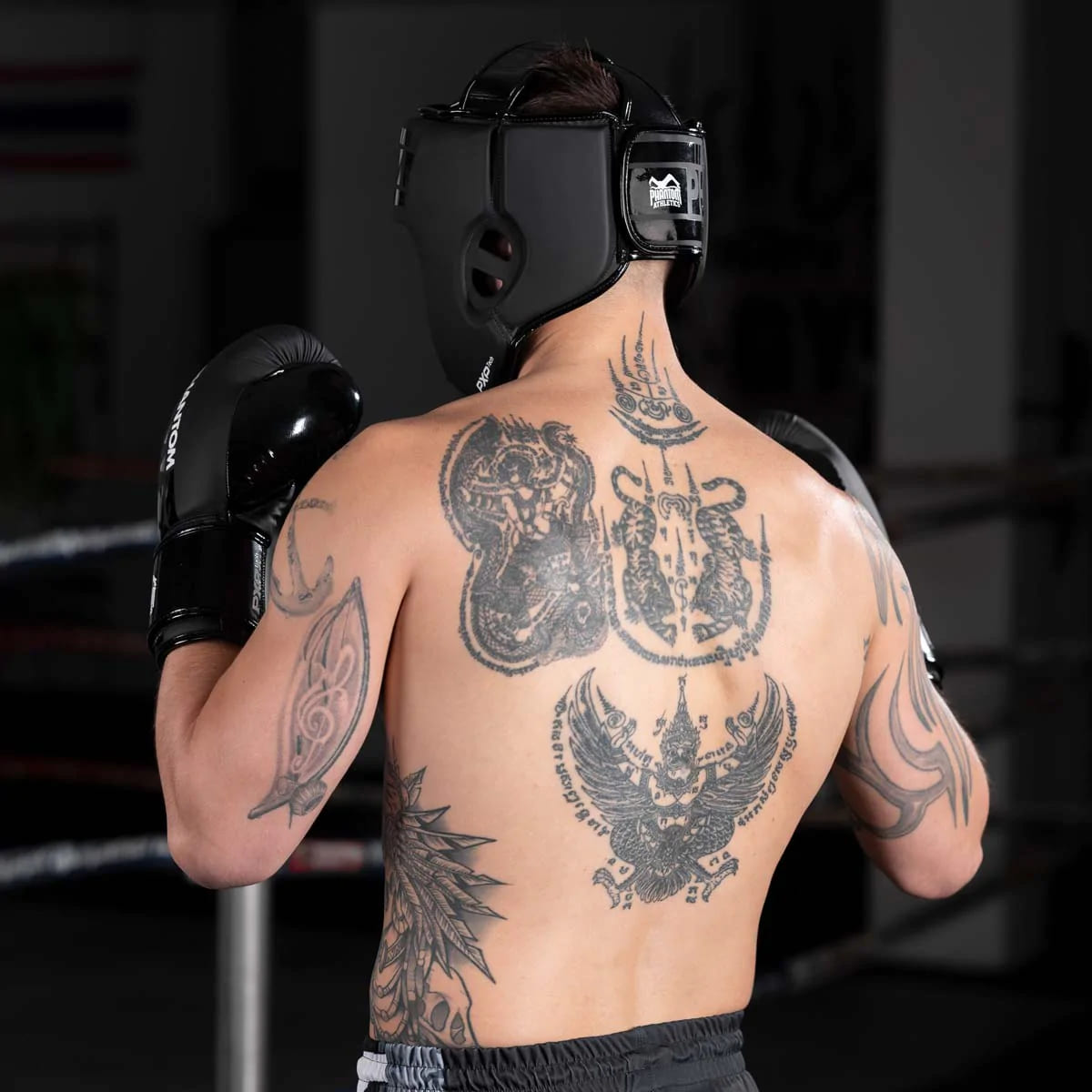 casque-boxe-phantom-open-face-noir