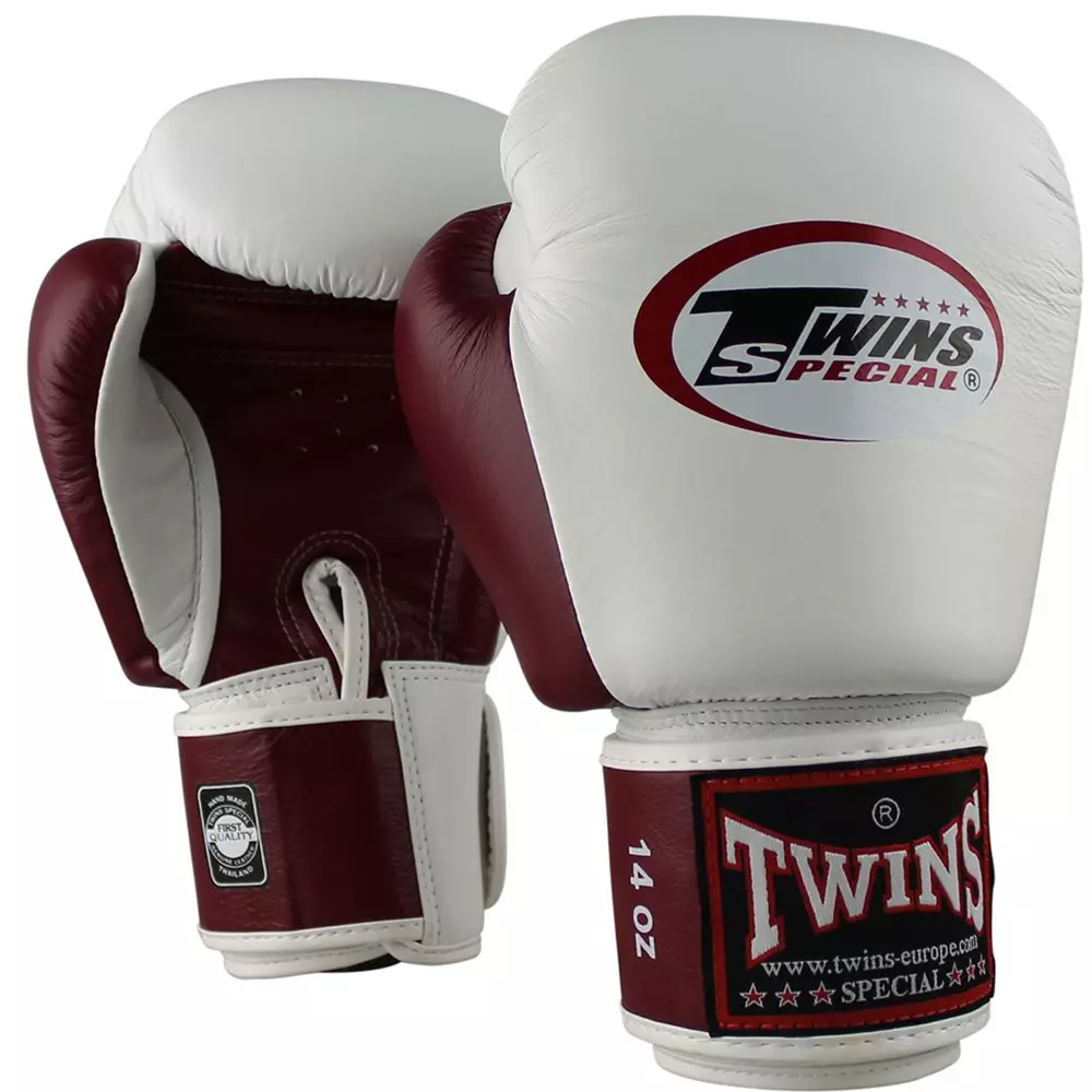 Twins White and Red Boxing Gloves