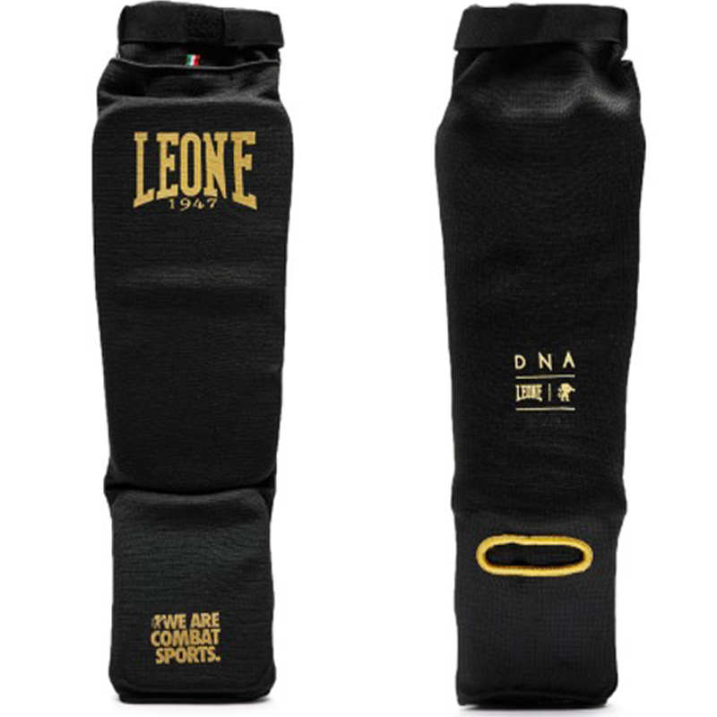 protege-tibias-boxe-leone-comfort-dna-noir-or