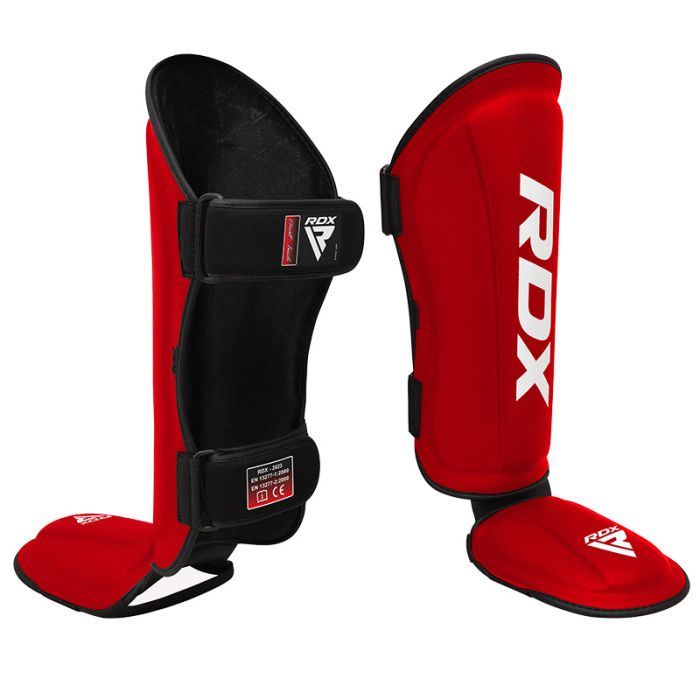 protege-tibia-boxe-rdx-t1-rouge