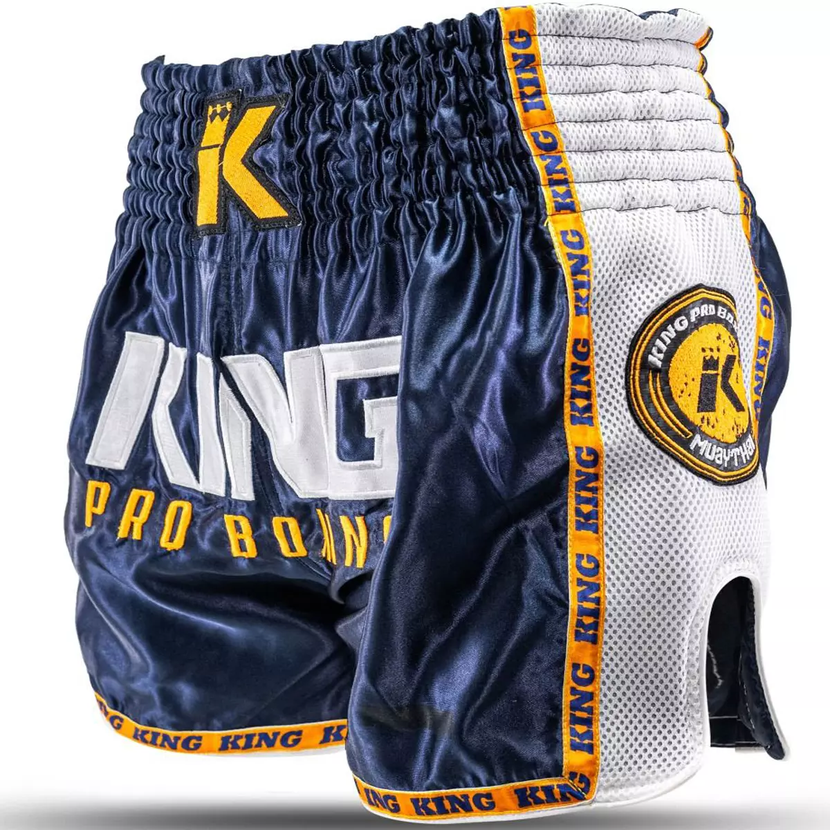 King Pro Boxing Thai shorts - Blue - Orange