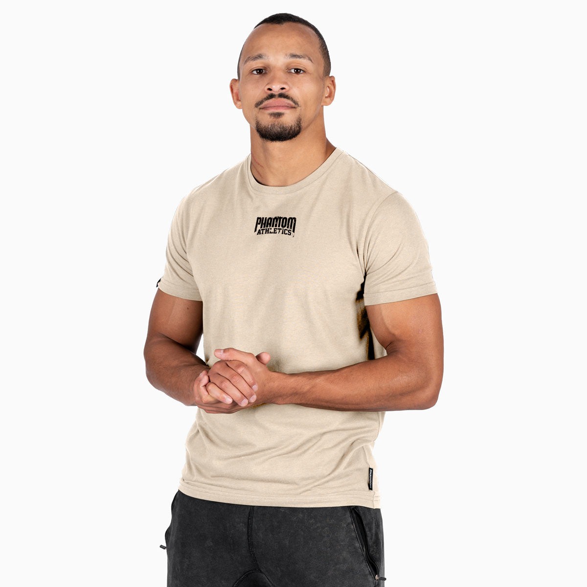 t-shirt-phantom-athletic-no-fight-no-life-beige-noir