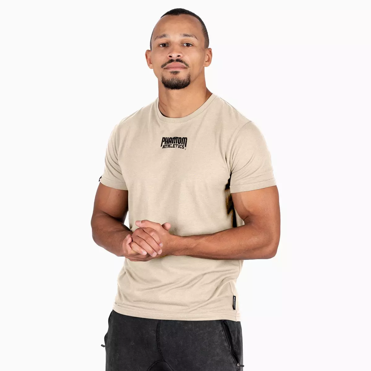 t-shirt-phantom-athletic-no-fight-no-life-beige-noir