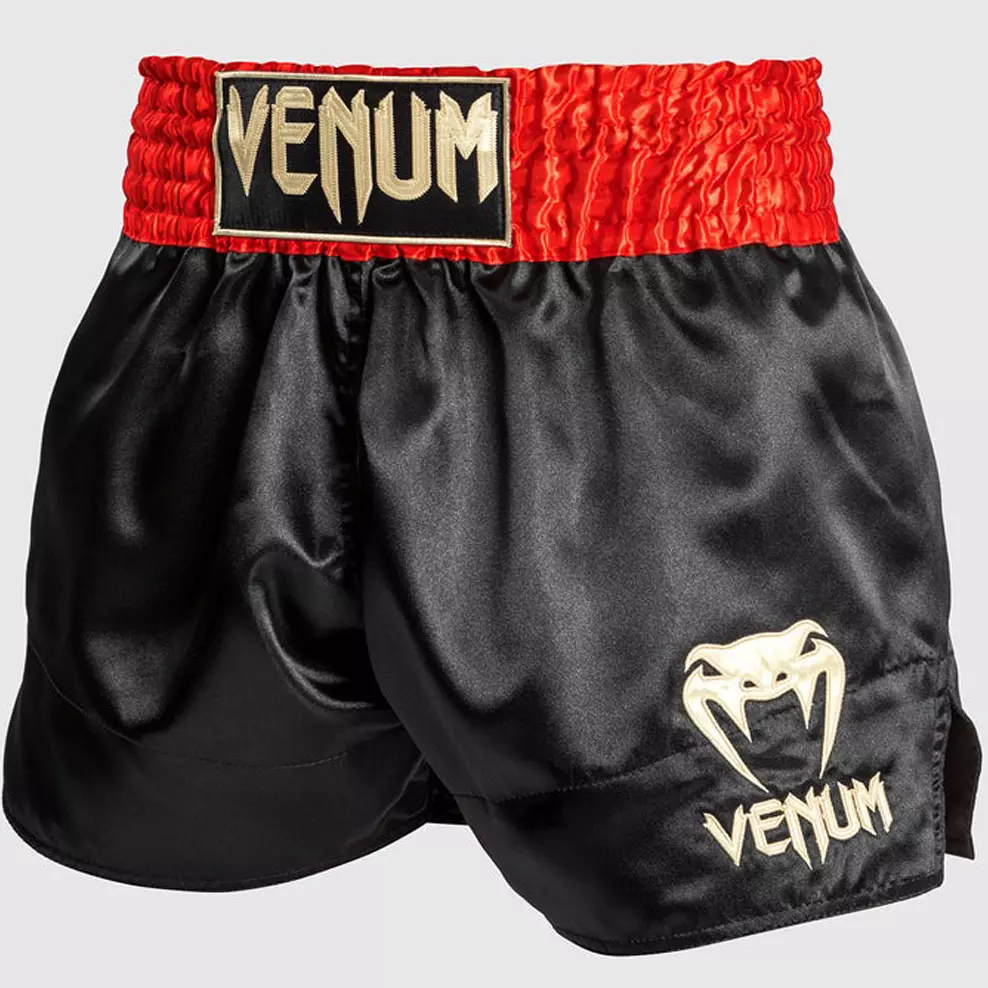 Venum Classic Muay Thai shorts Red - Black - Gold