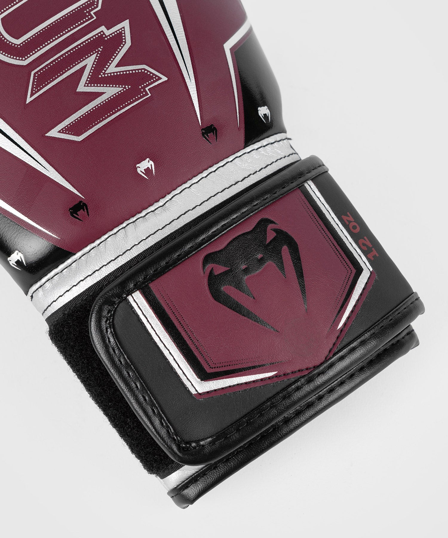 gants-boxe-venum-evo-bordeau-argent-rouge