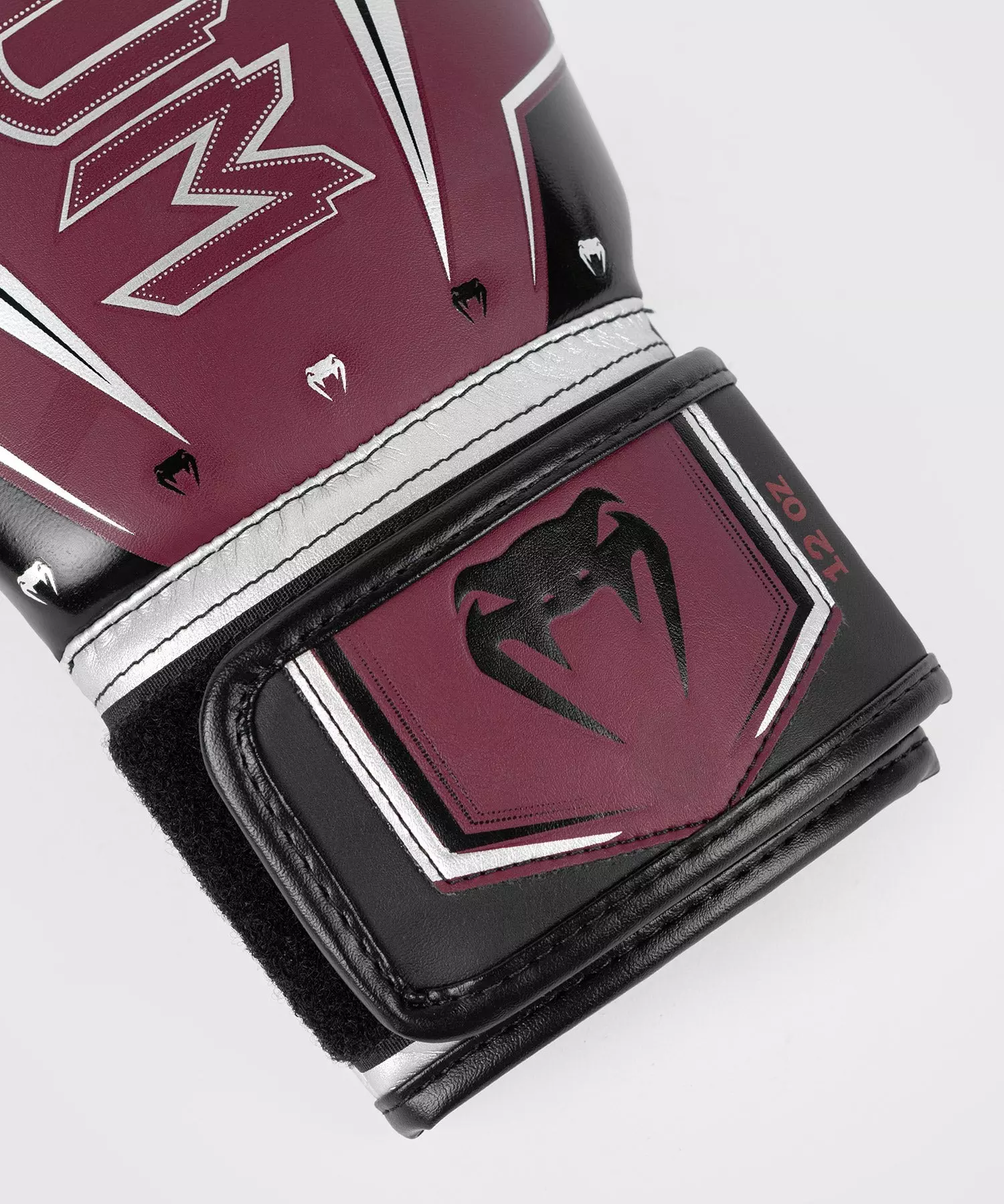 gants-boxe-venum-evo-bordeau-argent-rouge