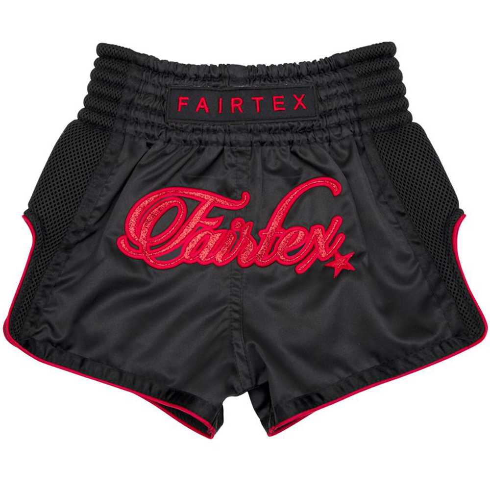 short-de-boxe-thai-fairtex-midnight-red