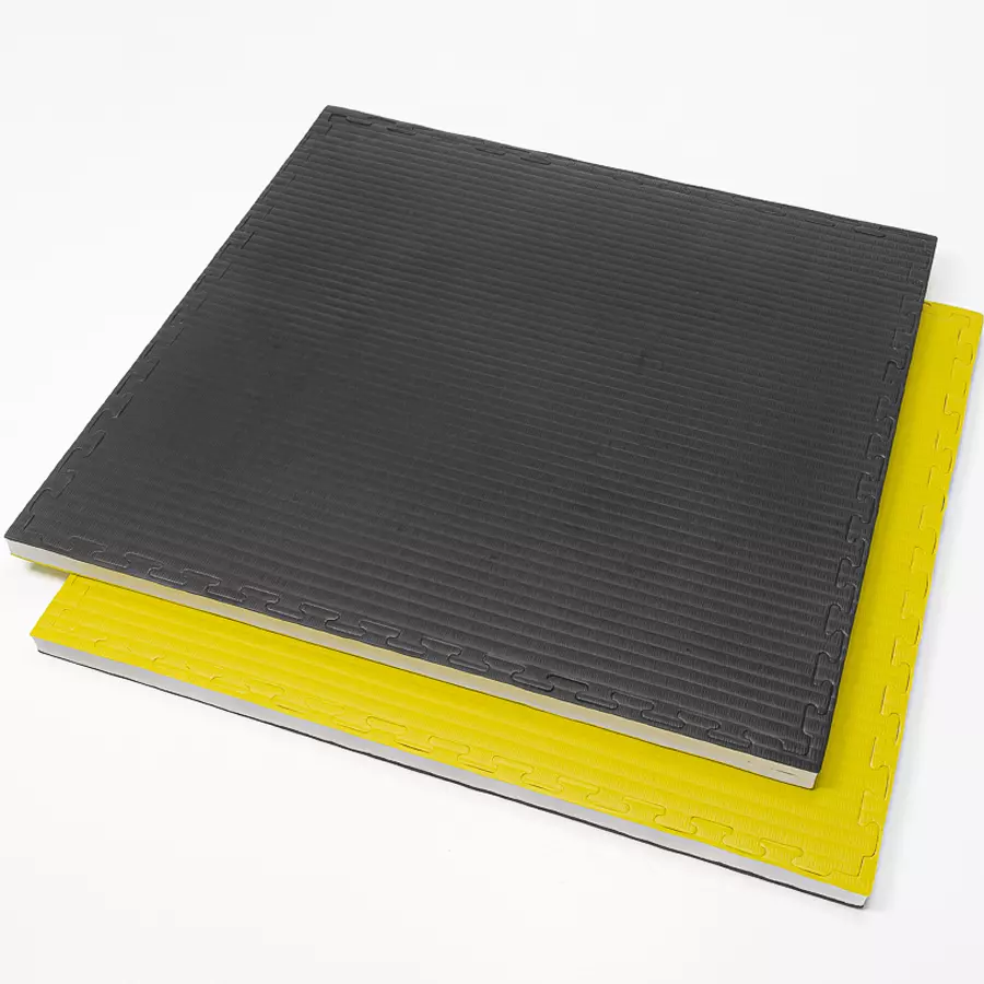 tatami-puzzle-noir-jaune-4-cm