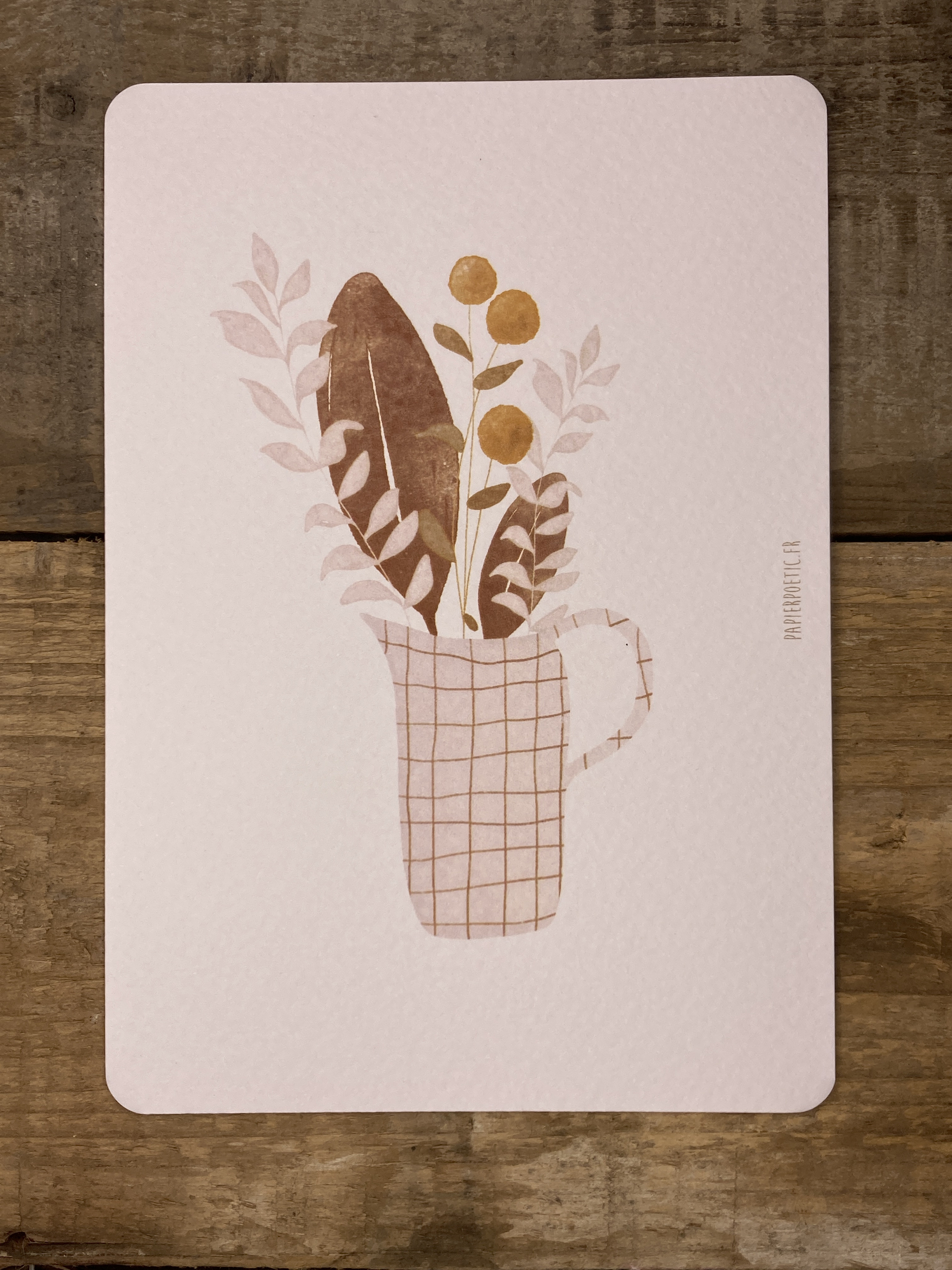 Bella Cosa-carte postale vase de fleurs