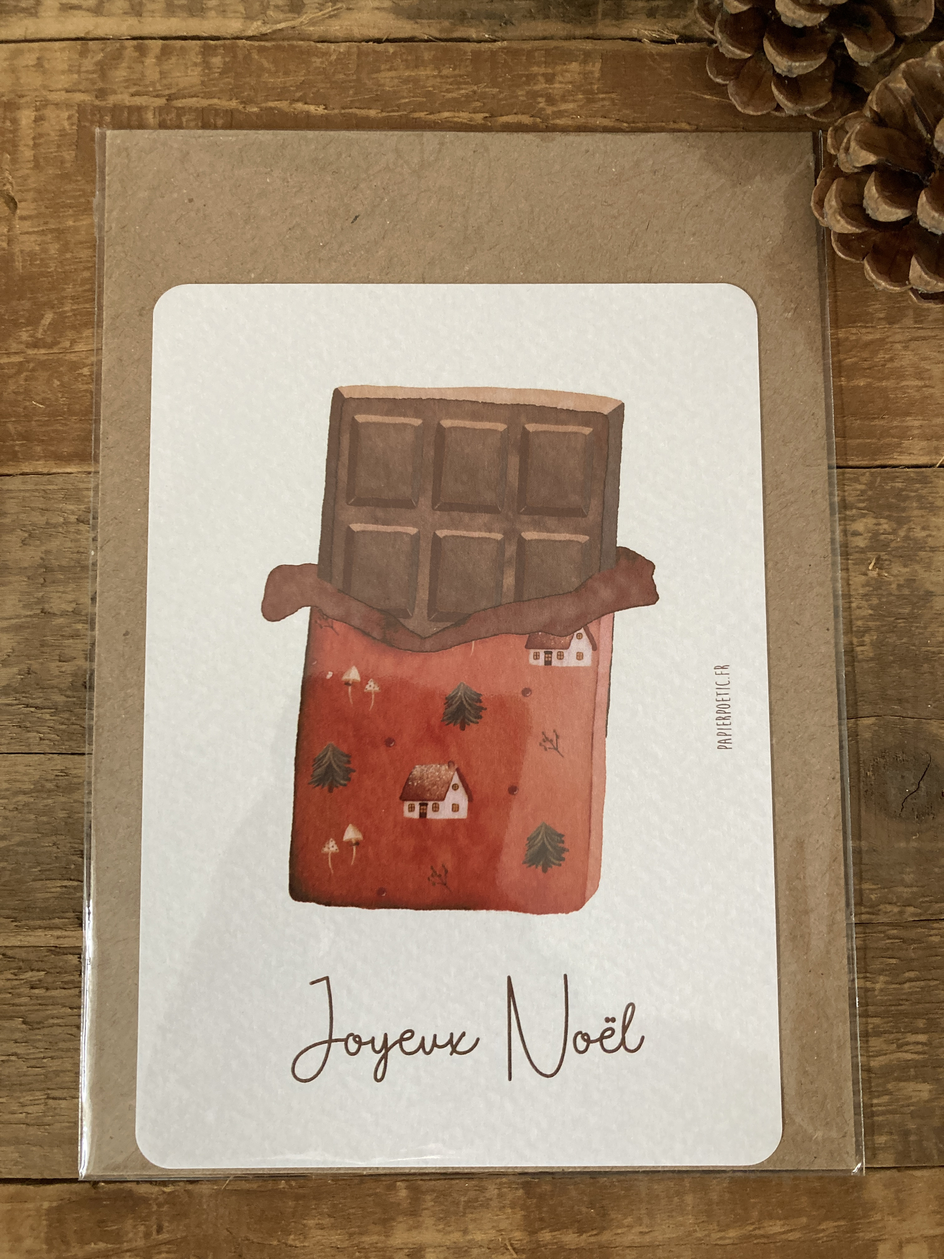 Bella Cosa-carte postale tablette de chocolat