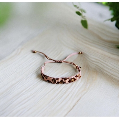 Bracelet Nala imprimé léopard chic ajustable nœud coulissant Bella Cosa