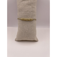 Bracelet Anya fil de soie taupe perles dorées bohème chic discret Bella Cosa