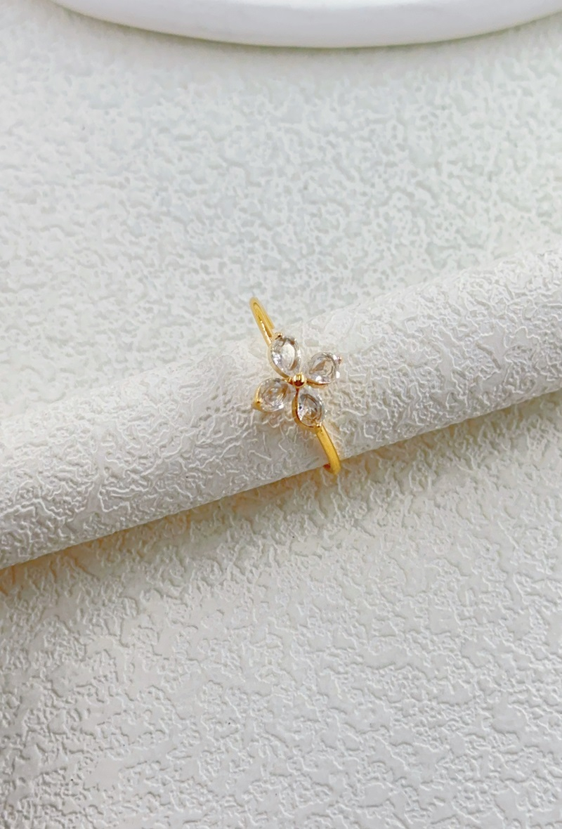 Bague Flower fleur ajustable en acier inoxydable Bella Cosa