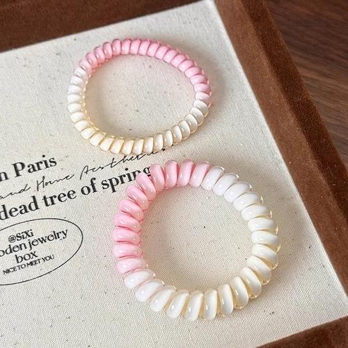 Duo d’élastiques pour cheveux rose et blanc – Bella Cosa
