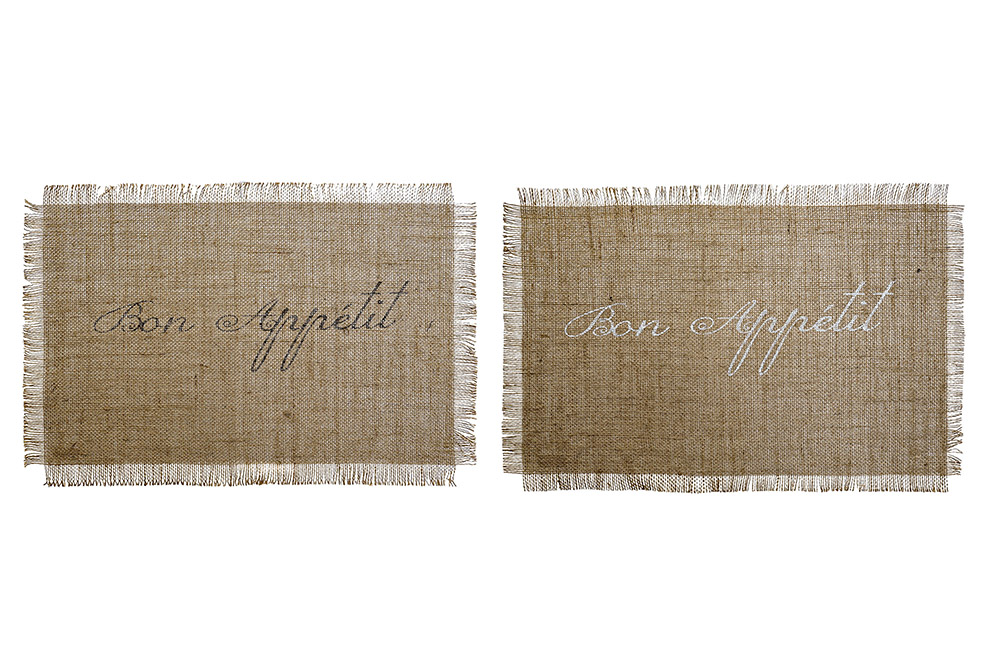 Set de table en toile de jute naturelle avec franges – style rustique et chic
