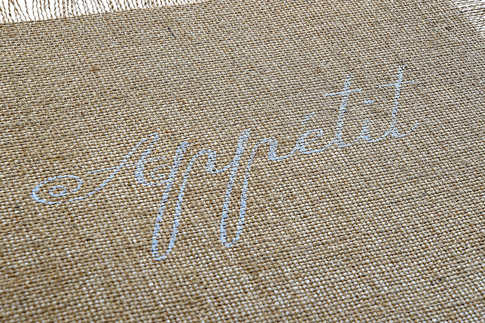 Set de table en toile de jute naturelle avec franges – style rustique et chic