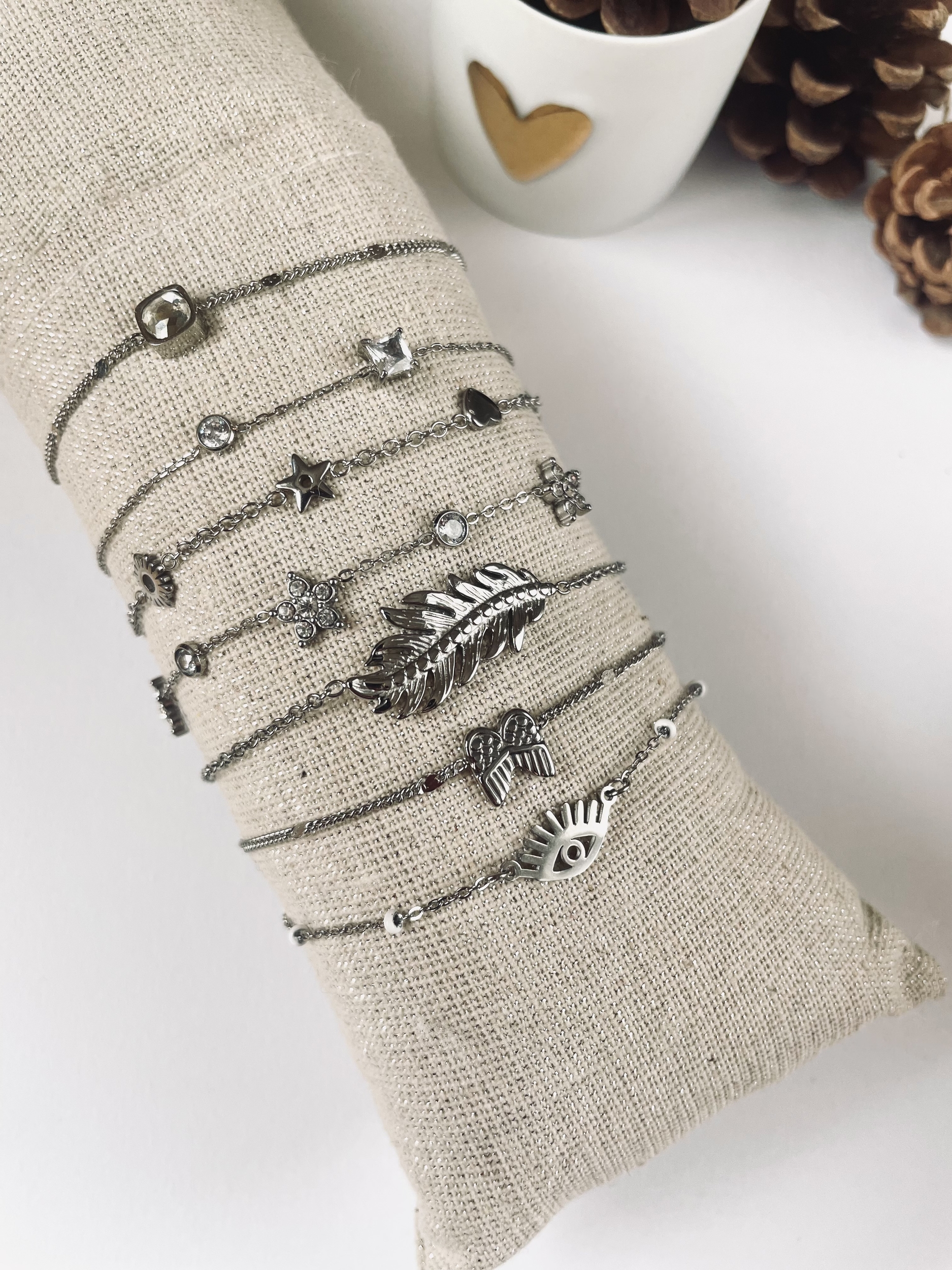 Bracelet en acier inoxydable argenté intemporel et élégant - Bella Cosa