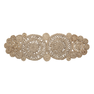 Chemin de table en jute naturelle style bohème chic pour décoration de table chaleureuse - Bella Cosa