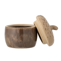 Pot gland en céramique ouvert. Rangement pratique et esthétique pour petits objets de décoration.