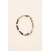 bracelet élastique pierres naturelles et perles d'eau douce vert