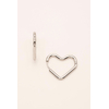 Boucles d’oreilles créoles dorées Prya en forme de cœur, bijou romantique en acier inoxydable