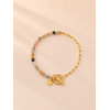Bracelet femme pierres naturelles pastel et chaîne en maille dorée minimaliste