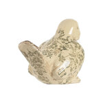 détail oiseau décoratif beige et vert