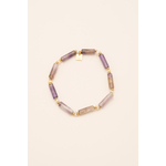 Bracelet Mila en pierres naturelles et perles d’eau douce violet Bella Cosa