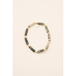 Bracelet Mila en pierres naturelles et perles d’eau douce vert Bella Cosa
