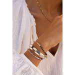 Bracelet Mila en pierres naturelles et perles d’eau douce violet Bella Cosa