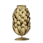 Bougeoir Luz en laiton forme pomme de pin déco chic Bella Cosa