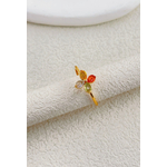 Bague Flower fleur ajustable en acier inoxydable Bella Cosa