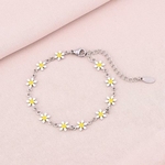 Bracelet Marguerite fleuri en acier inoxydable Bella Cosa