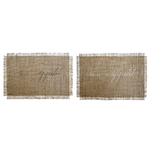 Set de table en toile de jute naturelle avec franges – style rustique et chic