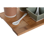 Plateau amuse-bouche 10 pièces en bambou et porcelaine
