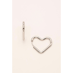 Boucles d’oreilles créoles dorées Prya en forme de cœur, bijou romantique en acier inoxydable