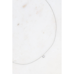 Collier ras du cou Jeannie avec petit oxyde de zirconium, bijou fin en acier inoxydable doré