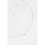 Collier ras du cou Jeannie avec petit oxyde de zirconium, bijou fin en acier inoxydable doré